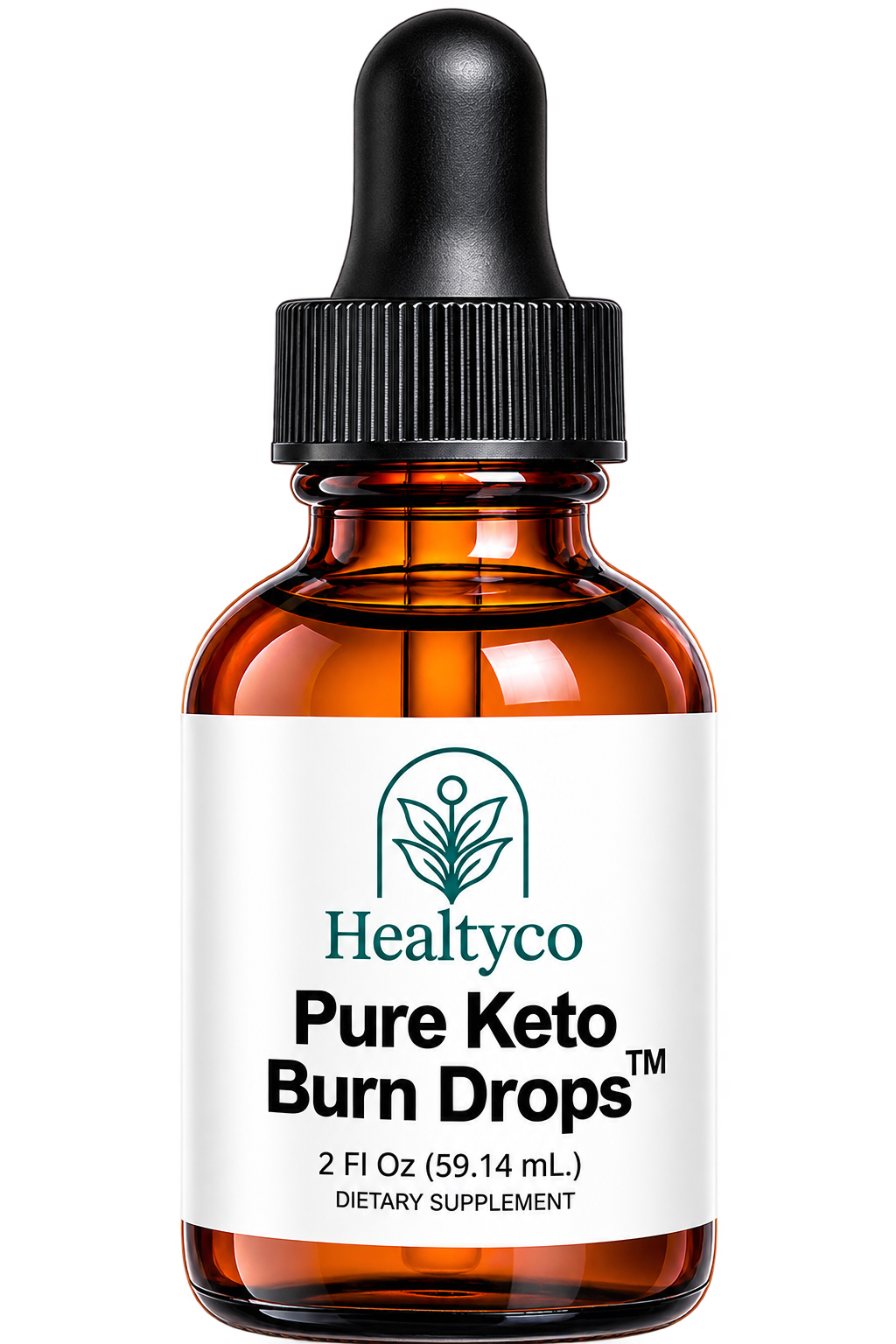 Pure Keto Burn Drops dropper bottle, 2 fl oz dietary supplement